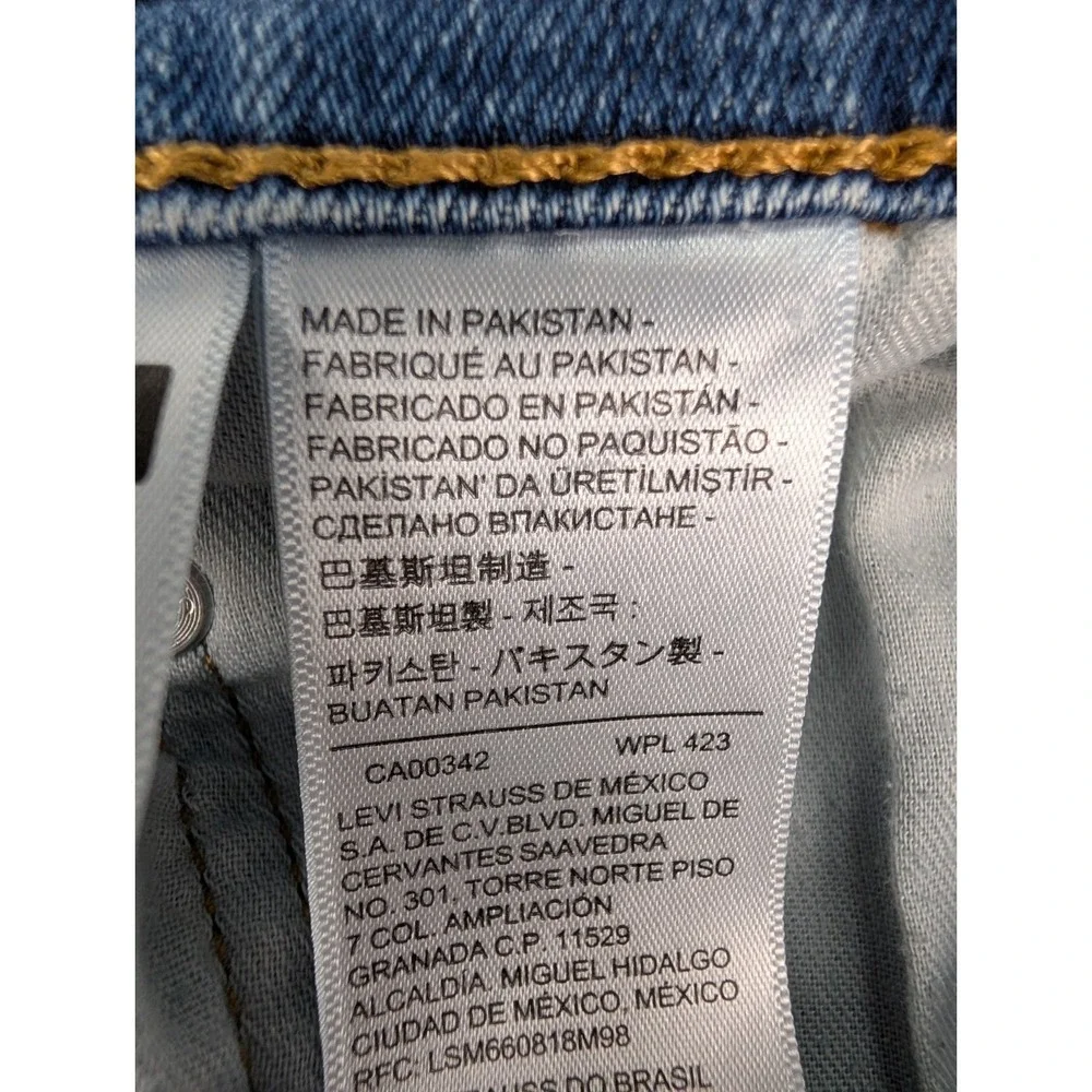 Levi's 505 Regular Fit‎ Jeans Mens 38x34(32) Straight Leg Med Wash Blue